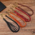 Vintage hand-woven leather tassel trouser chain
