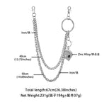 Double-layer heavy texture punk hip-hop pants chain