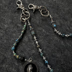 New vintage turquoise hand-beaded trouser chain