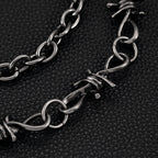 American style double-layer black trouser chain
