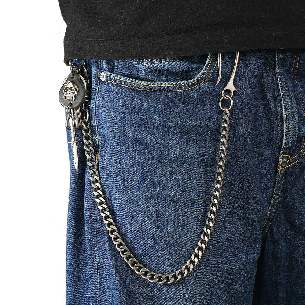 Ghost Bayonet Dagger Pendant Pants Chain
