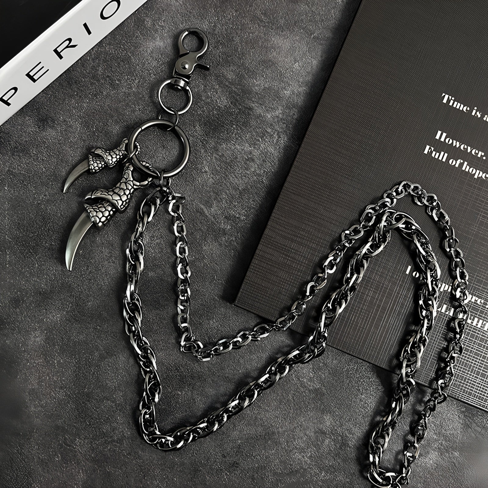 Exclusive original double chain double eagle claw pants chain