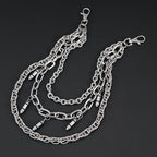 Light luxury three-chain bullet jeans chain