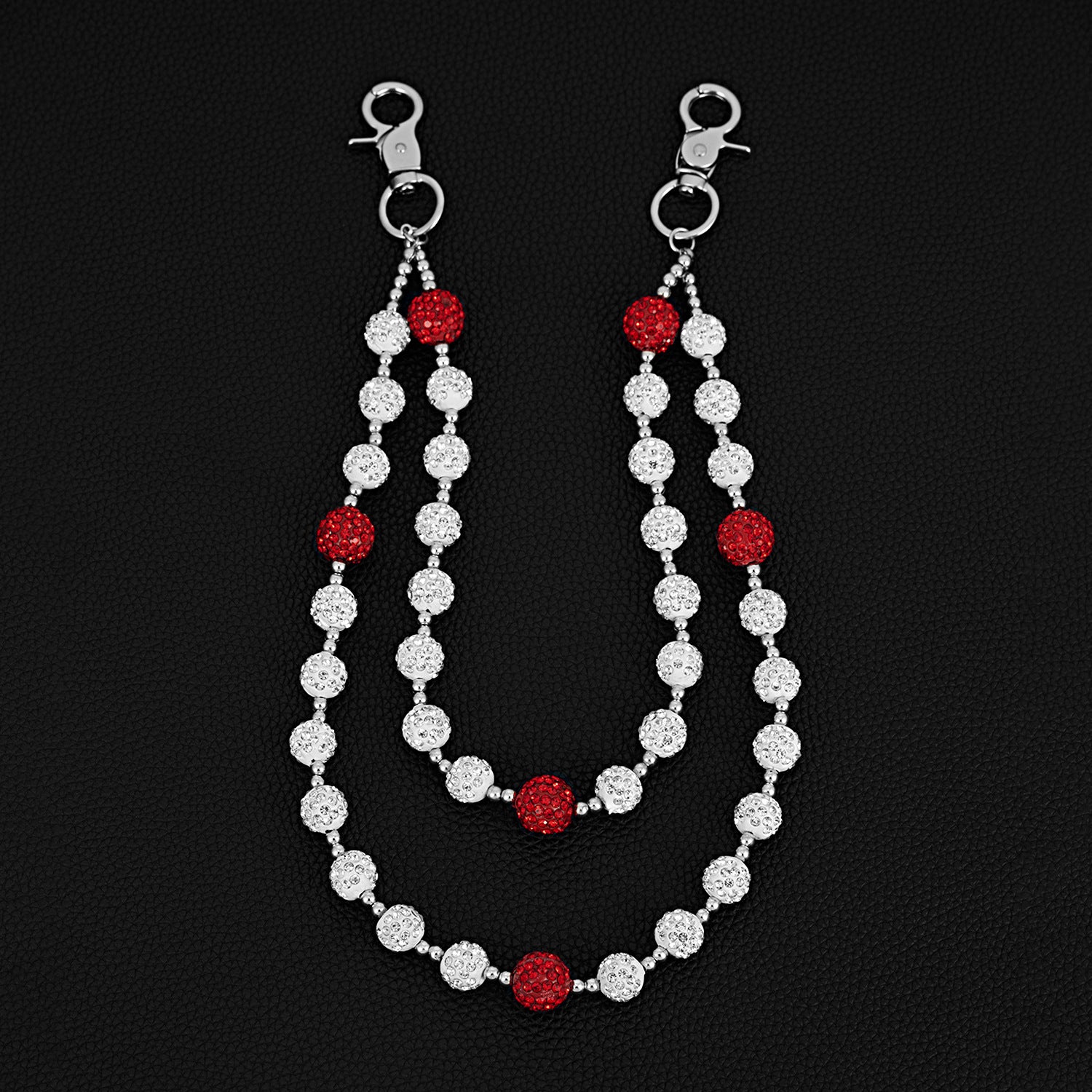 14mm large diamond ball diamond double chain trouser chain