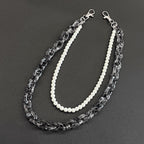 Double-layer thick pearl pants chain