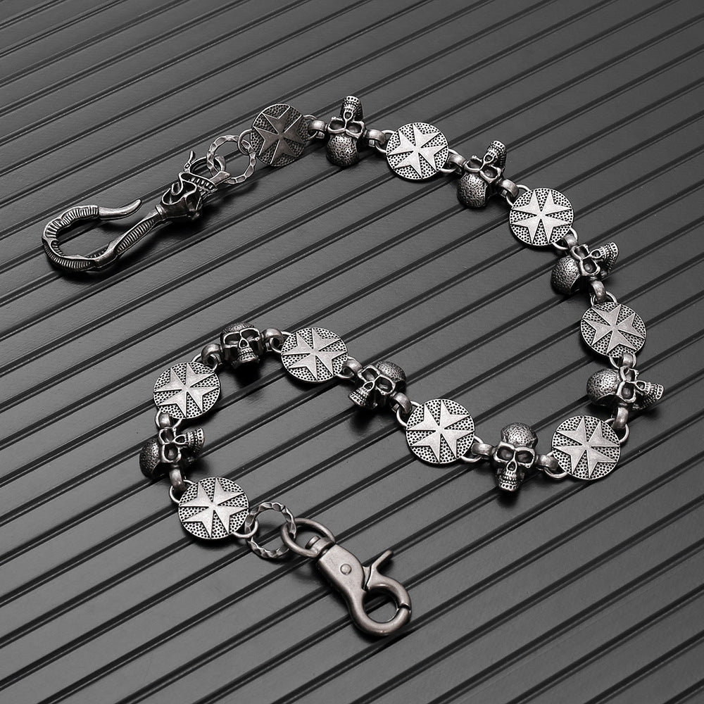 Alloy skull trouser chain hip hop trouser chain