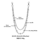 Double-layer thorn thorn versatile hip-hop European and American pants chain