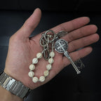 Unique and creative metal volcanic stone trouser chain