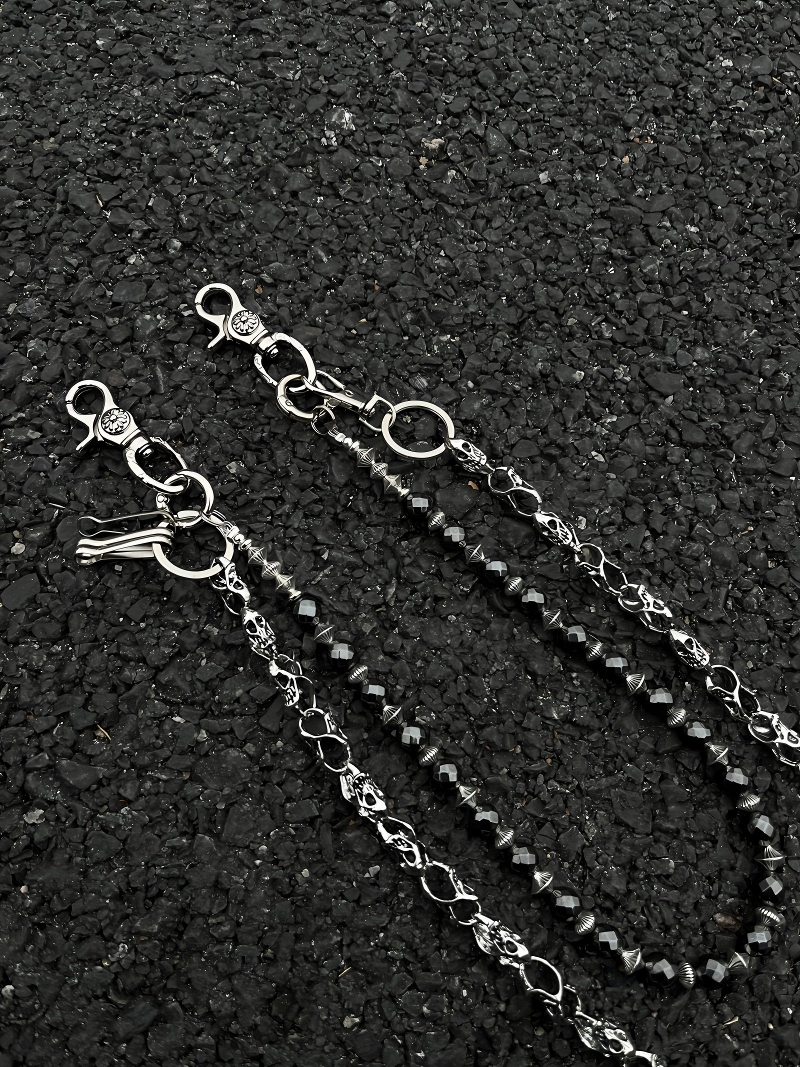 Retro style high-end denim waist chain