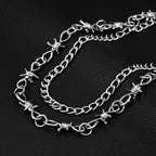 Double-layer thorn thorn versatile hip-hop European and American pants chain