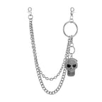Heavy texture double punk trouser chain