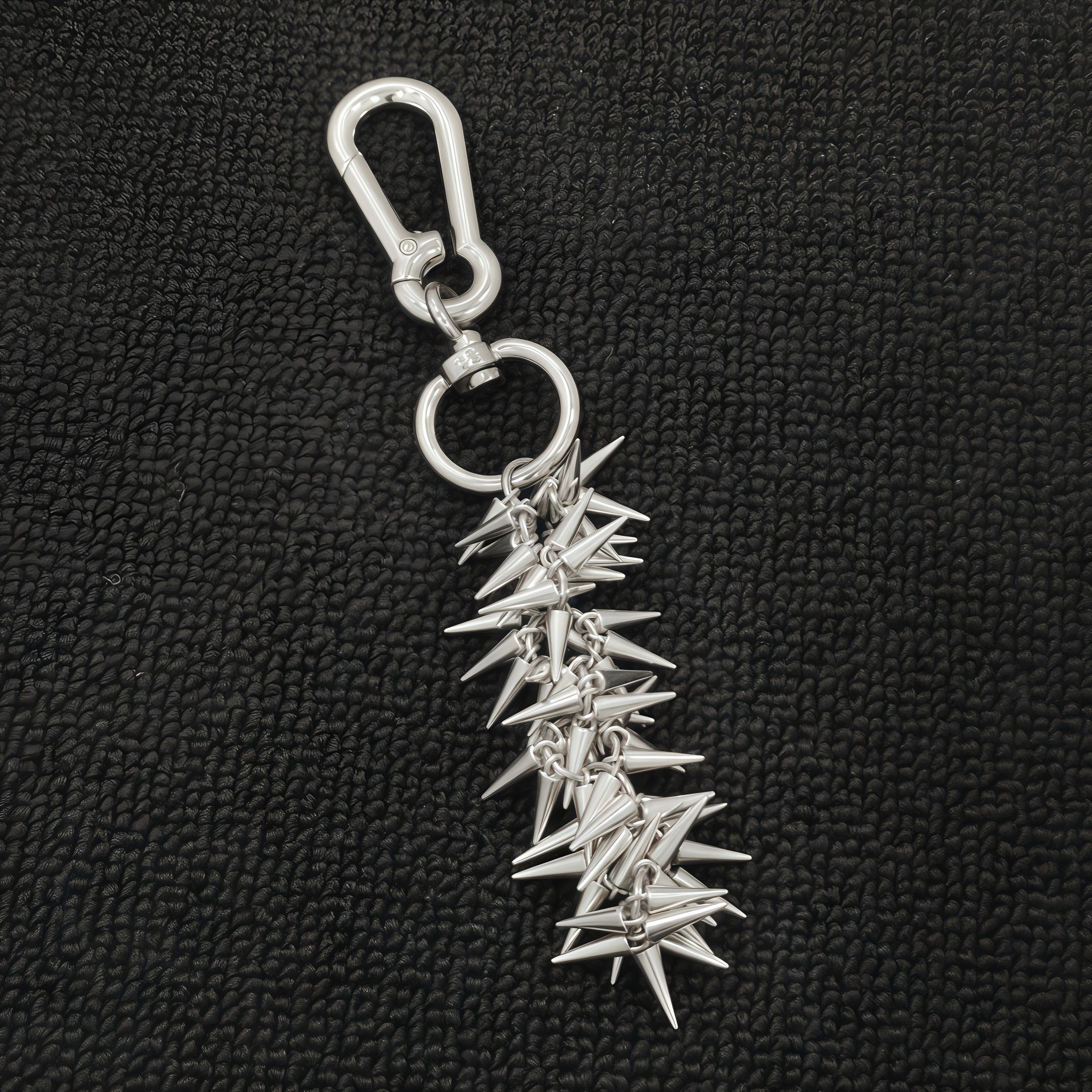 Punk Spiked Thorn Pants Chain Keychain