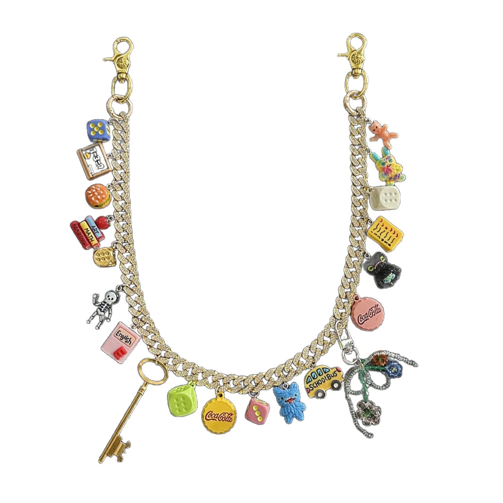 Dopamine series gold diamond trouser chain