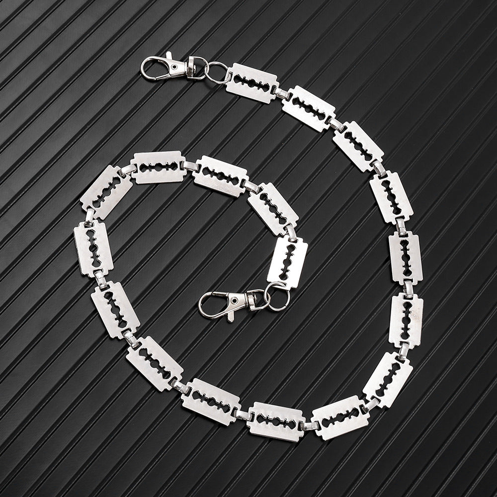 Cold style metal blade trouser chain