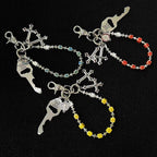 Ceramic beaded trouser chain waist chain pendant