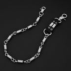 Single layer spring first layer cowhide pants chain
