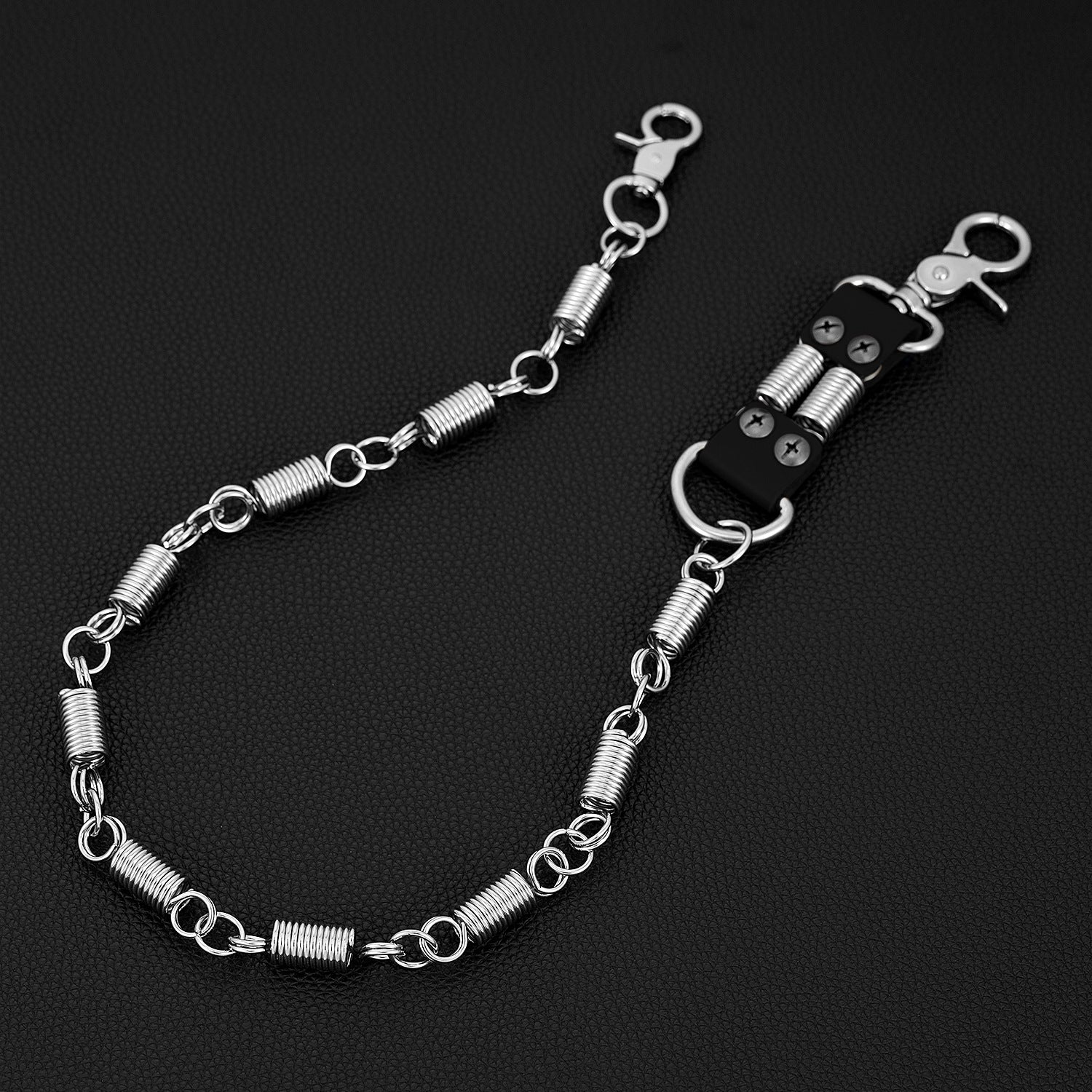 Single layer spring first layer cowhide pants chain