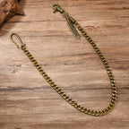 Vintage feather pendant waist chain