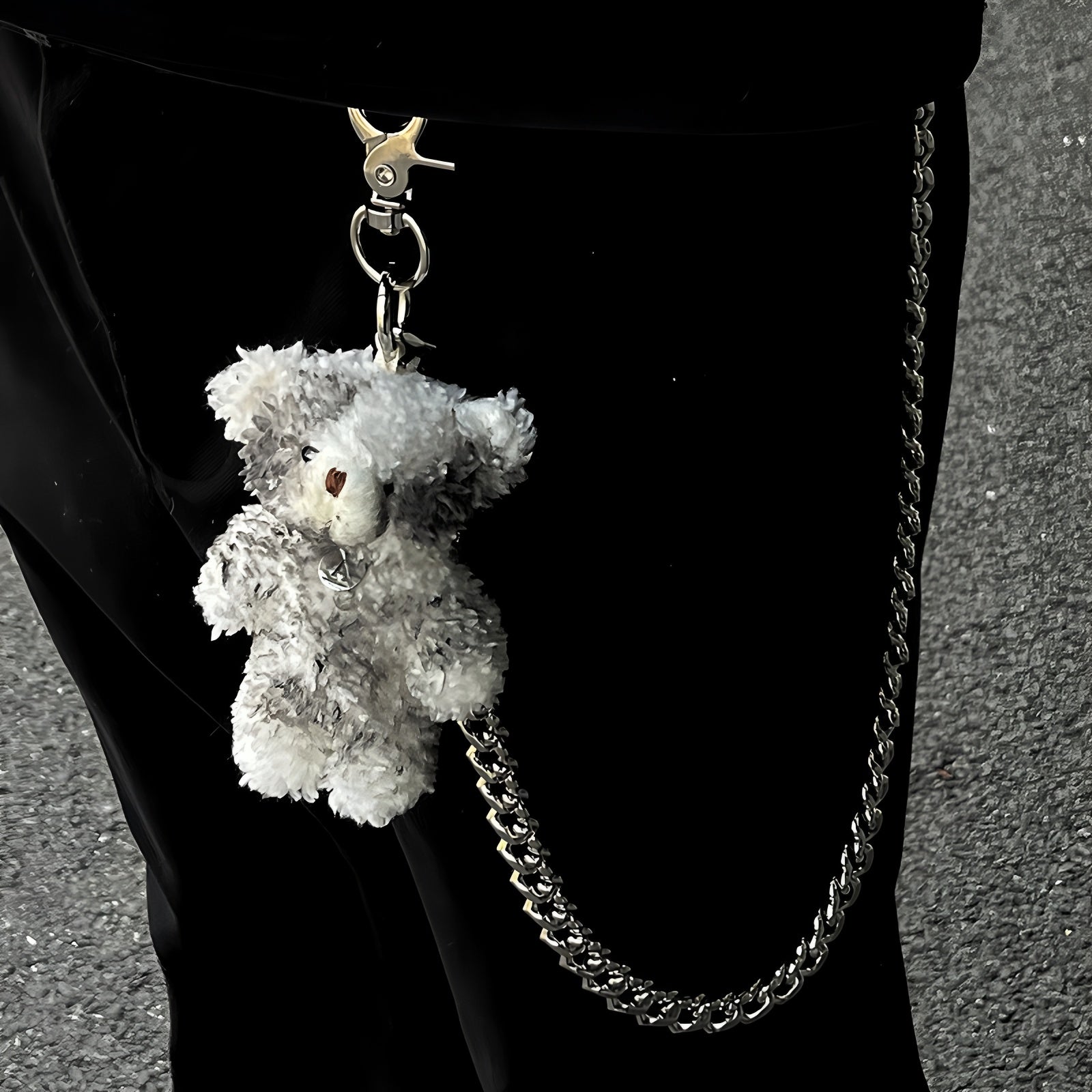 Cute bear plush original doll pendant pants chain