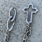 Cross stitching waist chain