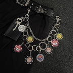 Original multi-color chip double-layer stitching trouser chain