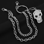 Heavy texture double punk trouser chain