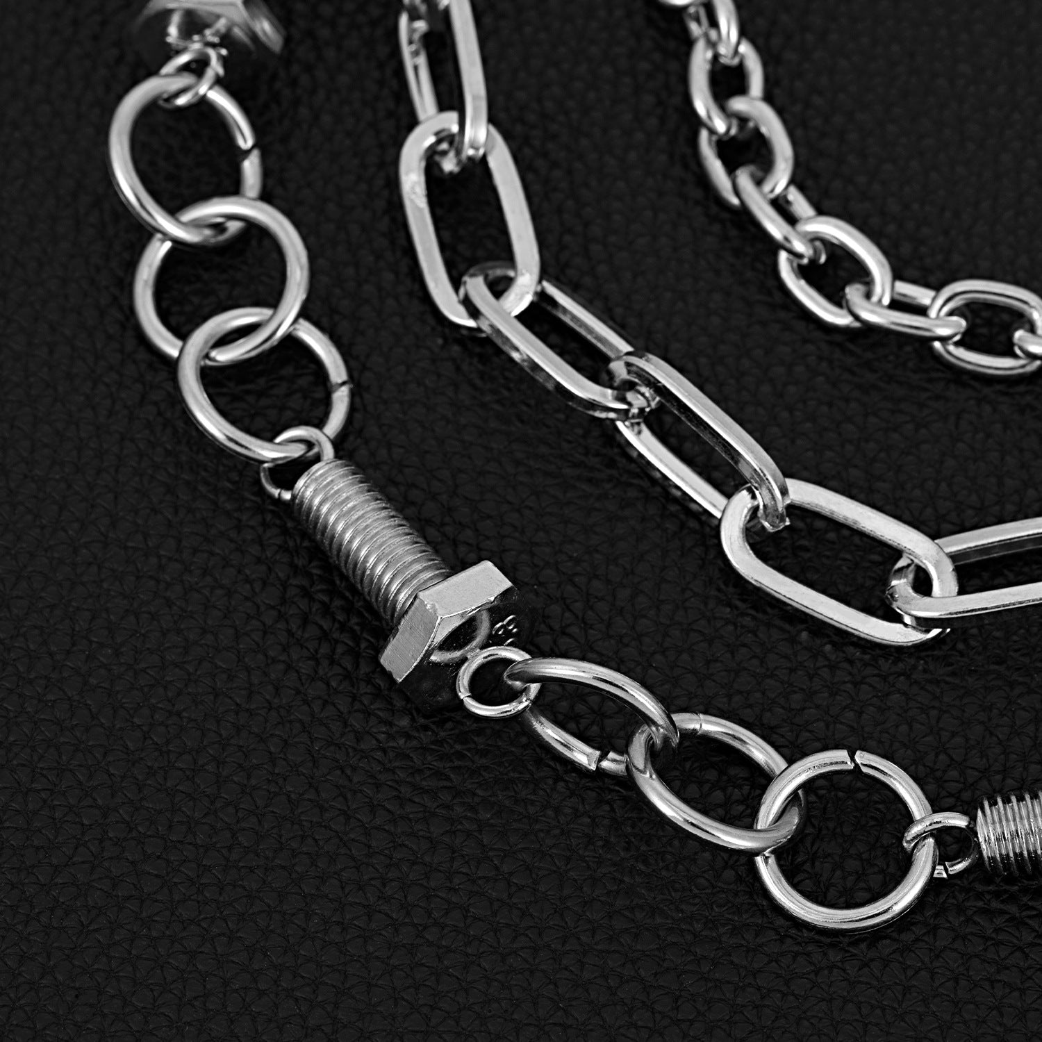 Personalized screw metal trouser chain