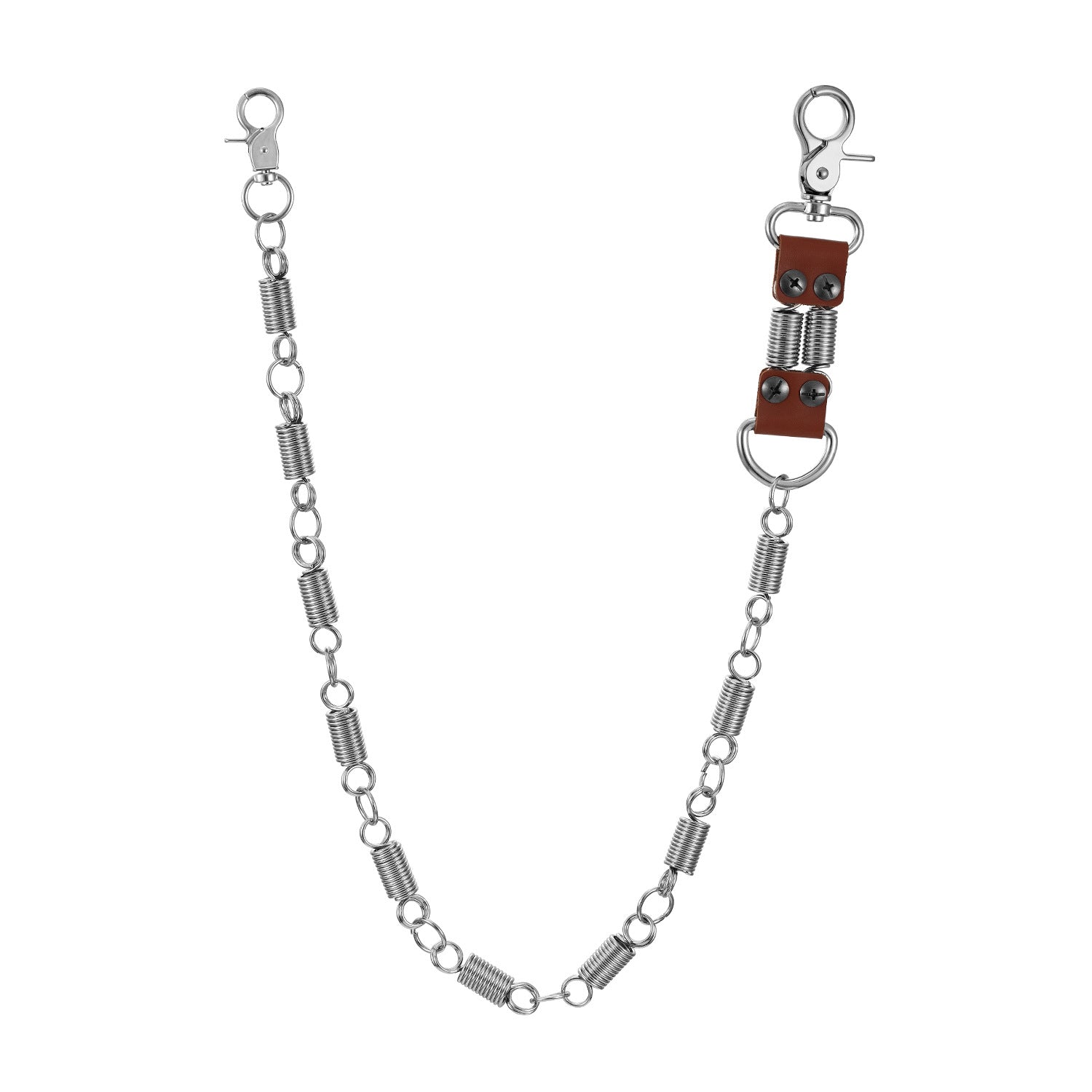 Single layer spring first layer cowhide pants chain