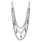 Light luxury three-chain bullet jeans chain