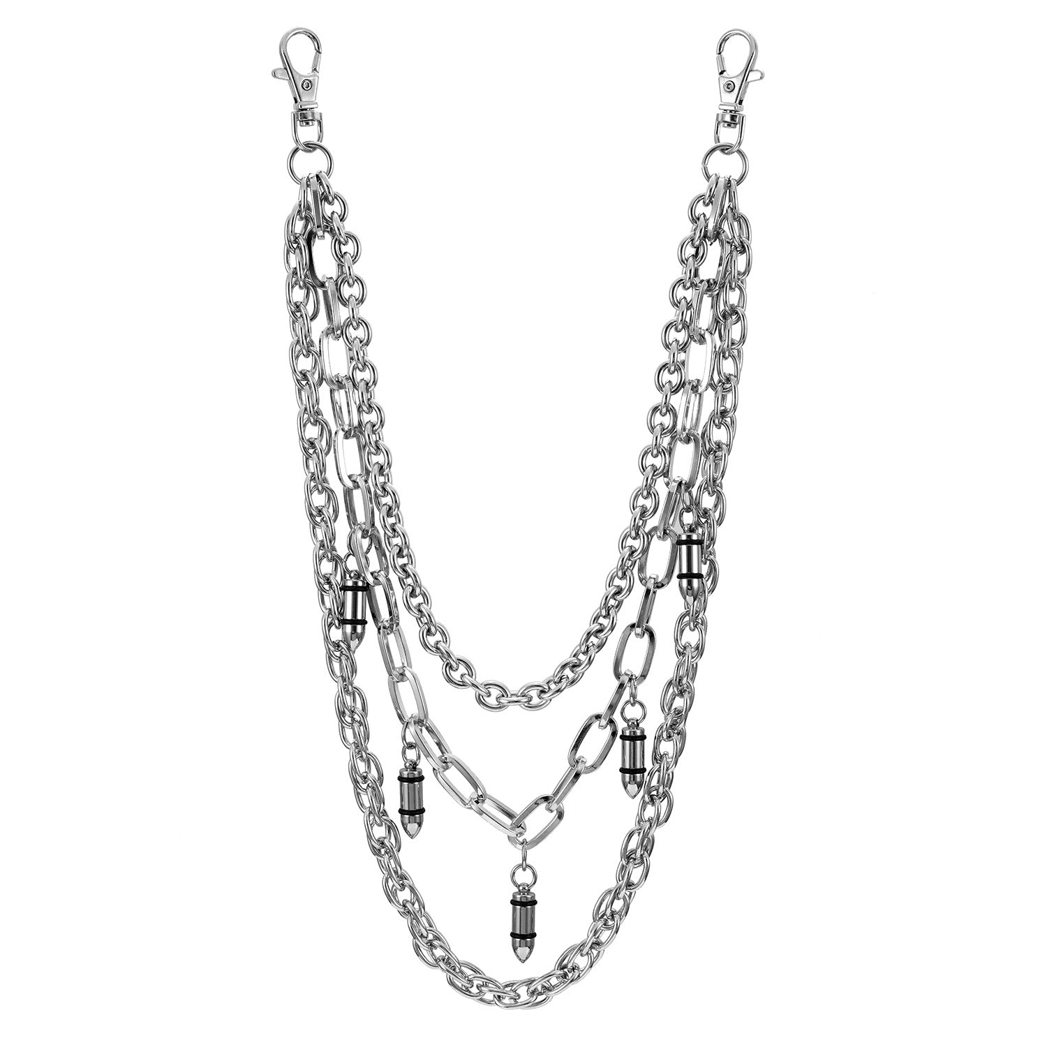 Light luxury three-chain bullet jeans chain