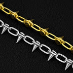 12 rivet spike pants chain