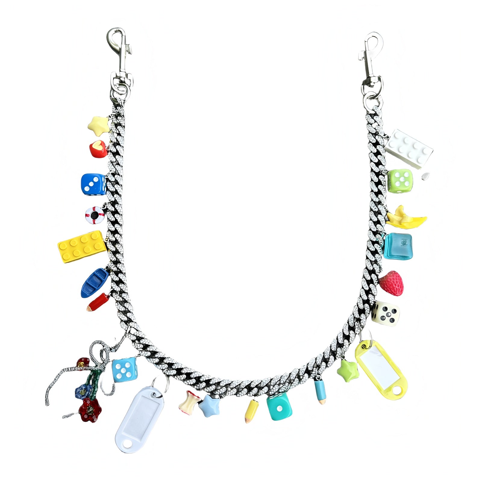 Diamond-studded Cuban Dopamine pants chain