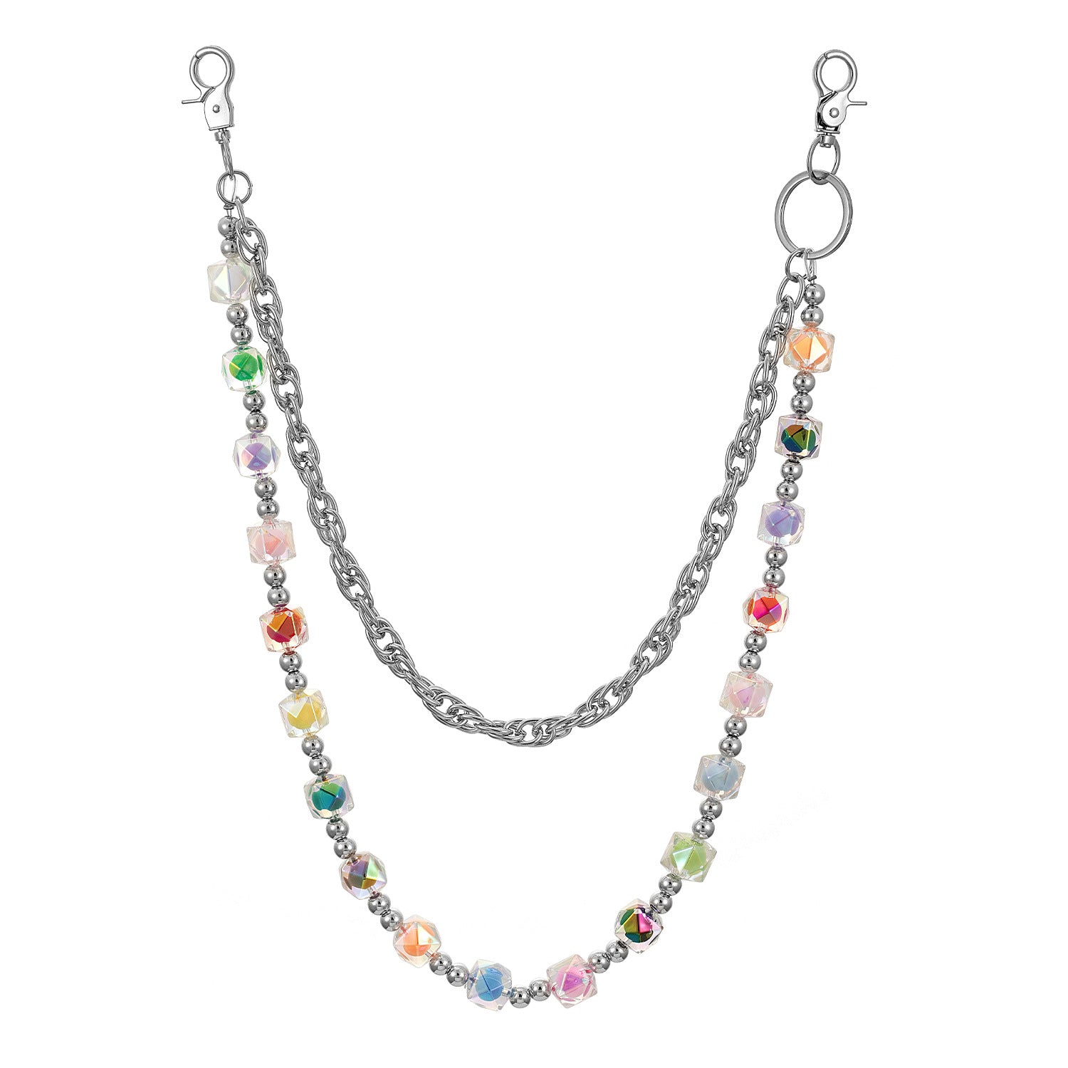 Double chain colorful candy trend hip hop hot selling pants chain