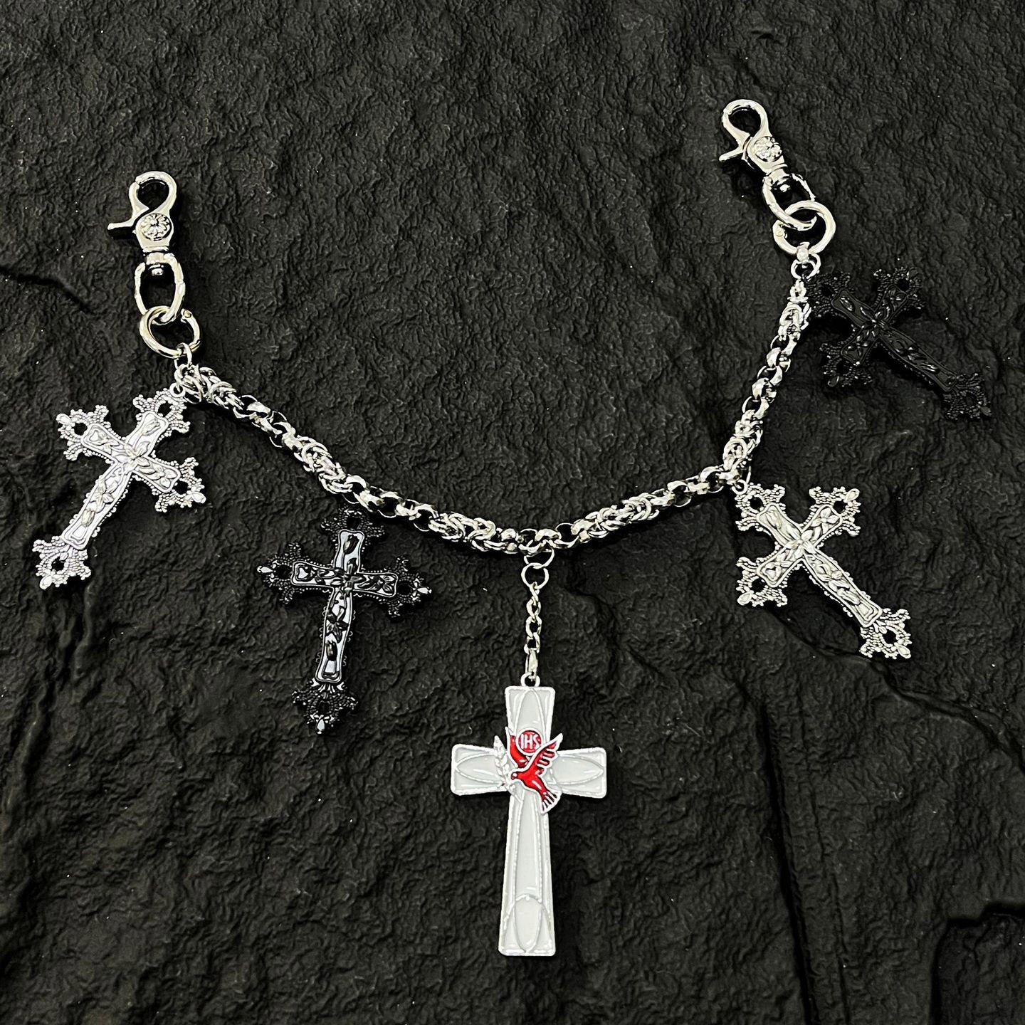 Element Cross Pendant Pants Chain