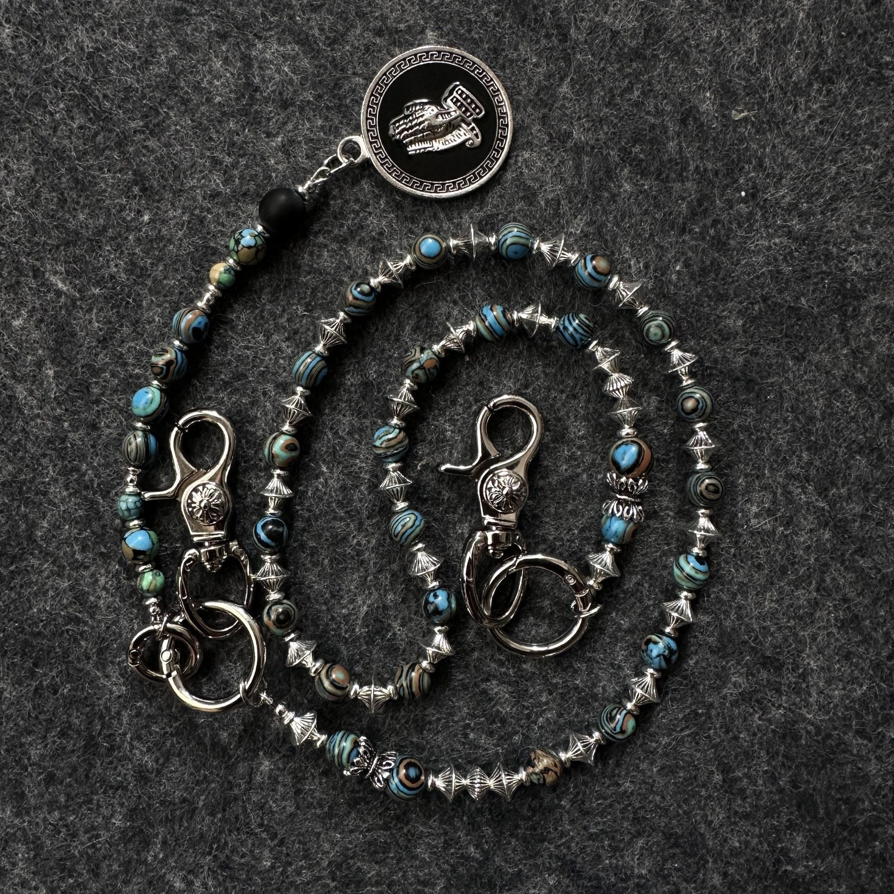 Volcanic stone unique creative accessories pants chain