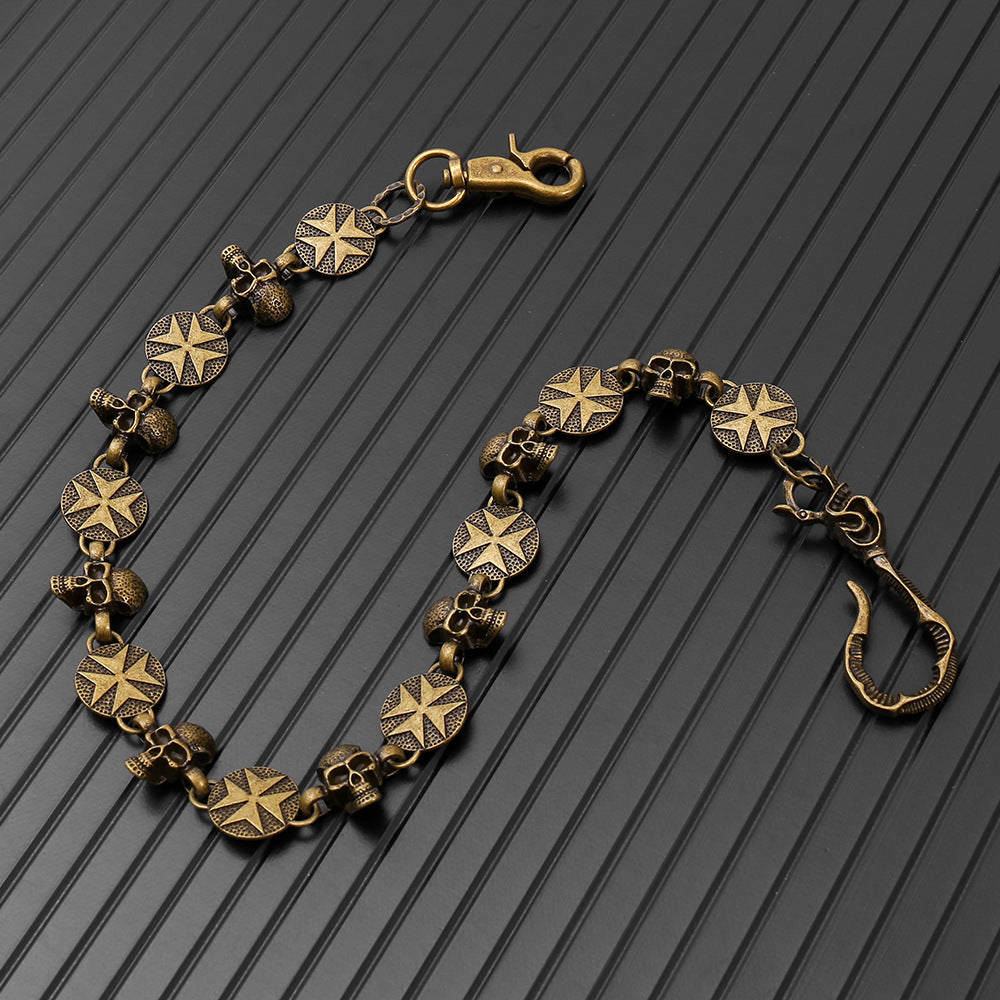 Alloy skull trouser chain hip hop trouser chain