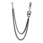 Dark punk hip-hop double-layer skull trouser chain