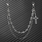 Personalized street hip-hop cross pants chain