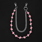 Trendy double-chain colorful Rubik's cube dice pants chain