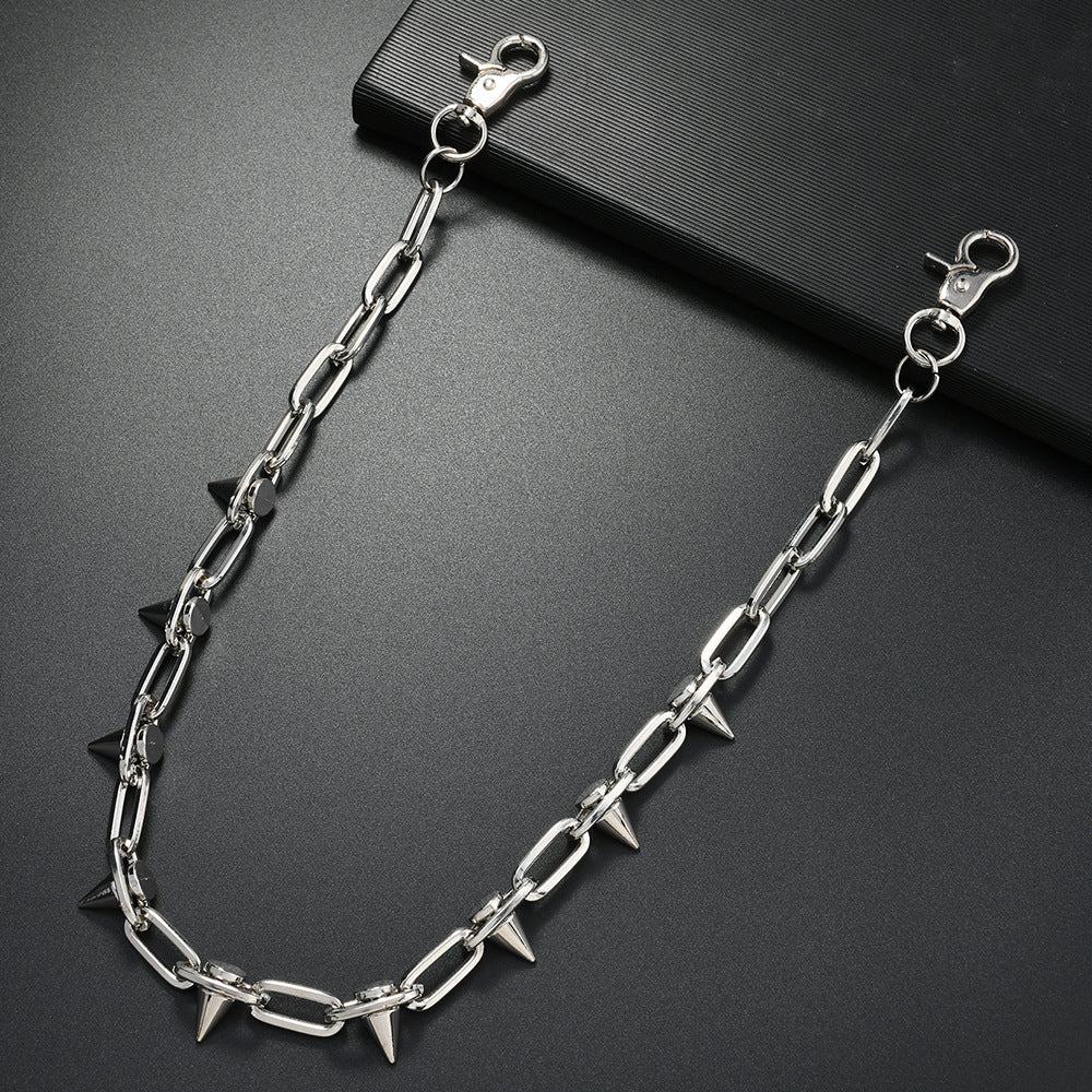 Personalized spike pants chain