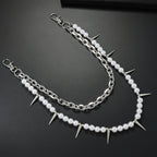 New fashionable pearl studded pants chain
