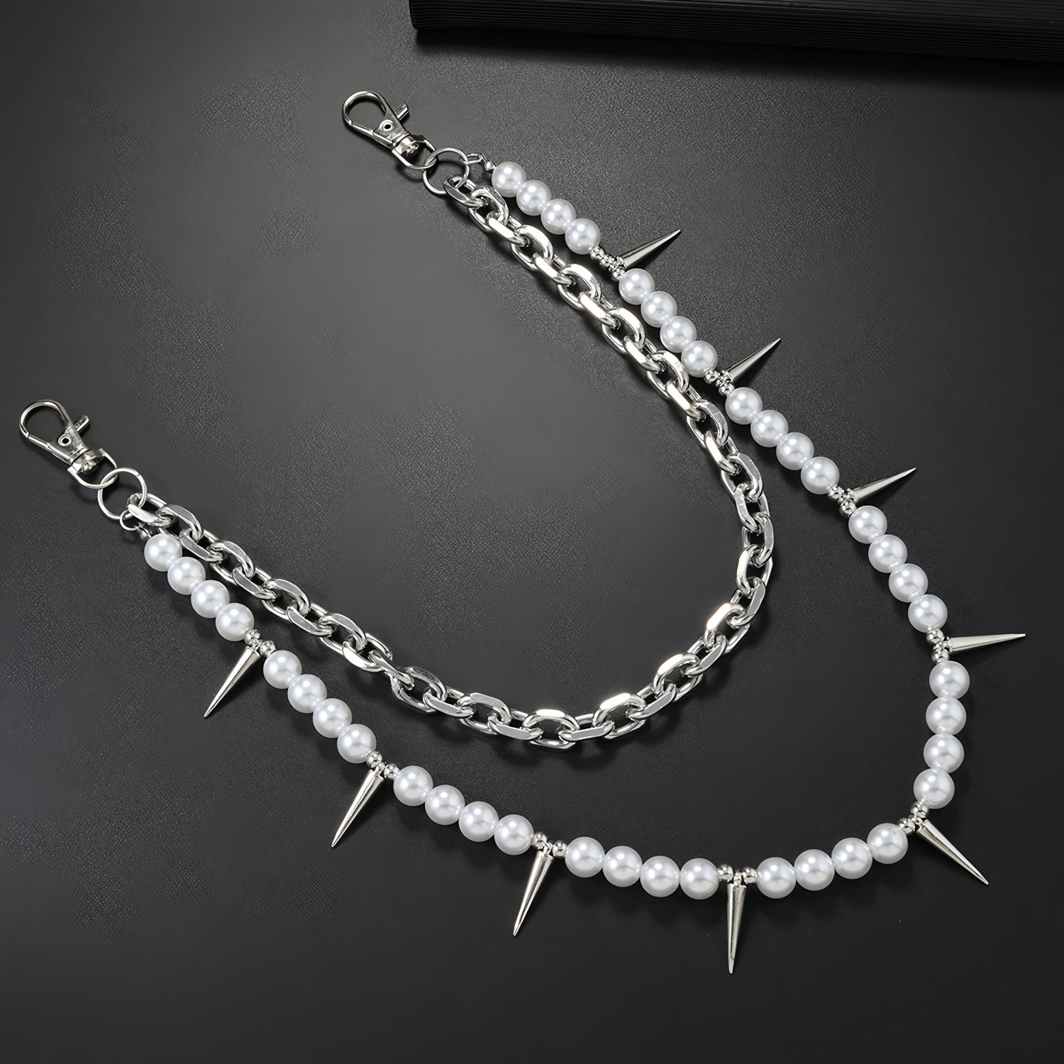 New fashionable pearl studded pants chain