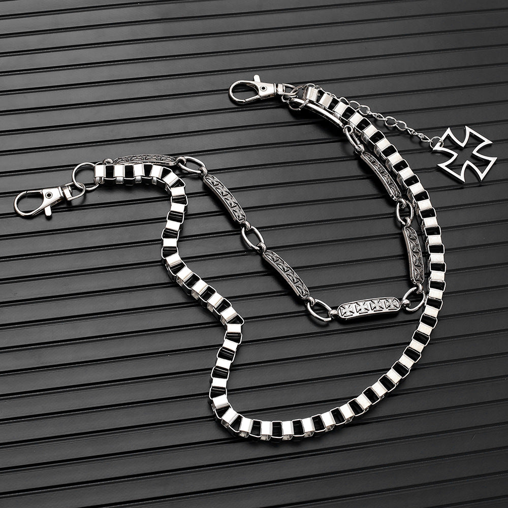 Exclusive design metal double chain waist chain