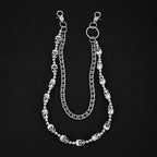 Colorful Lantern Beaded Trendy Hip-Hop Women's Double-Layer Pants Chain