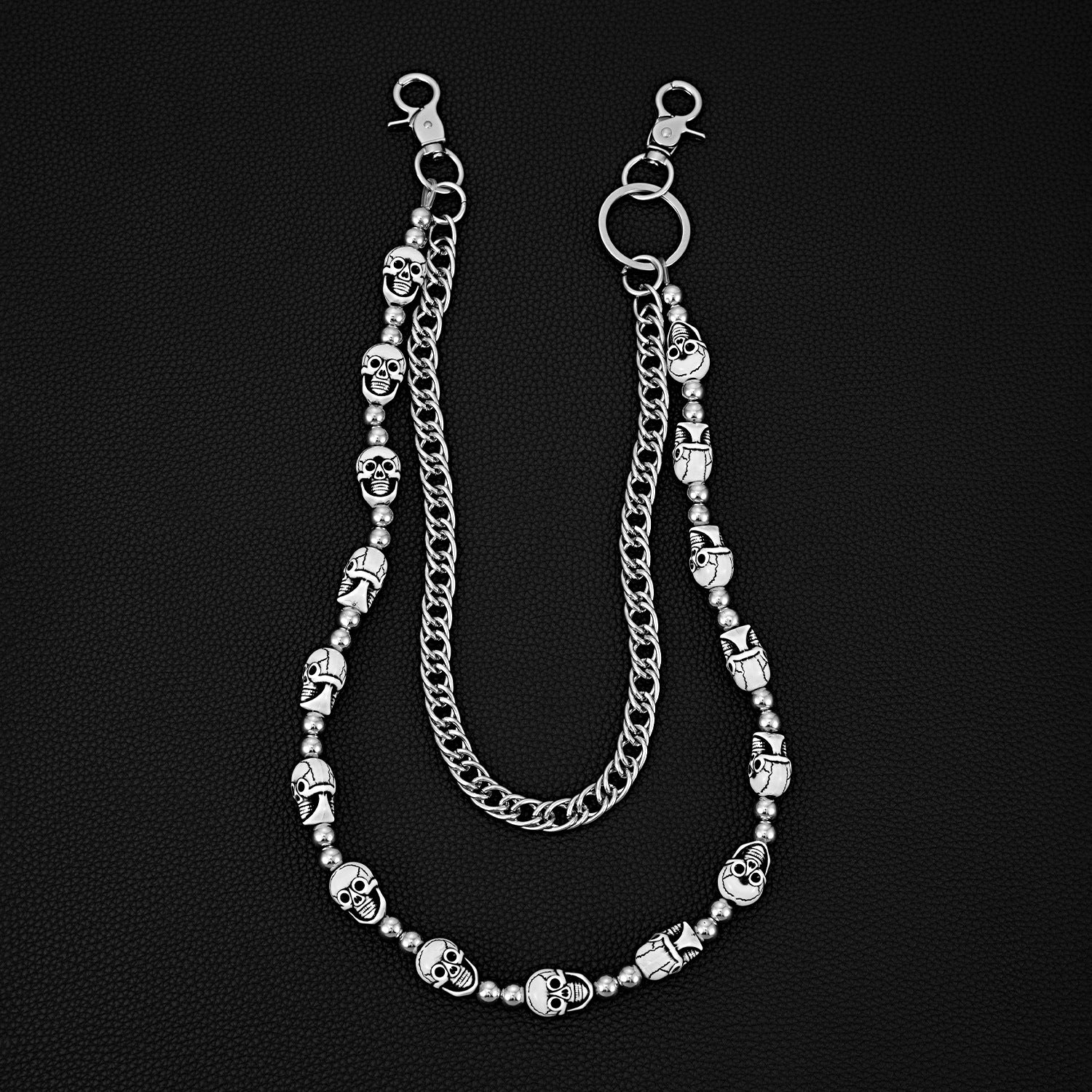 Colorful Lantern Beaded Trendy Hip-Hop Women's Double-Layer Pants Chain