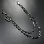 Double chain exaggerated spike pants chain