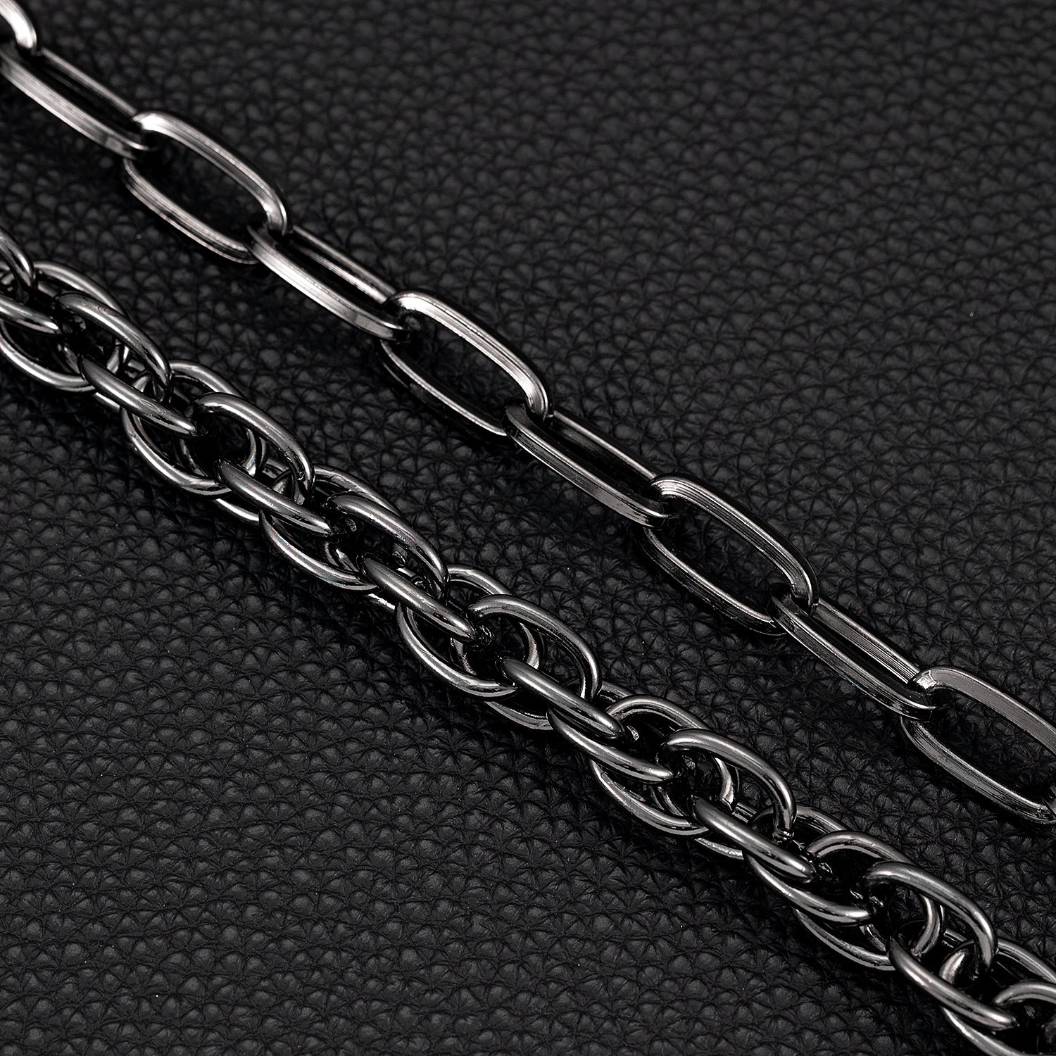 Double chain double cloth buckle light luxury trouser chain
