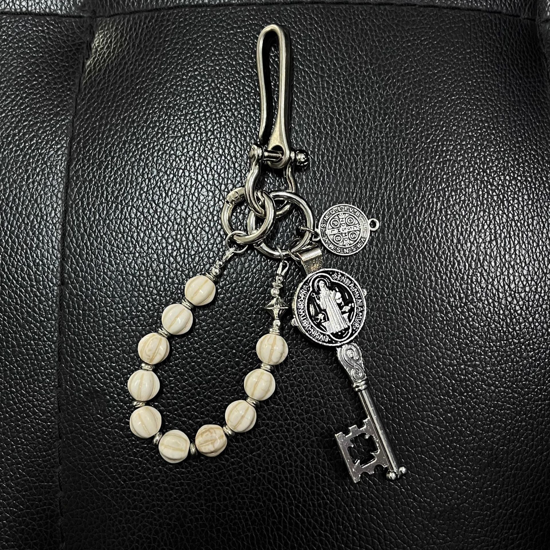 Unique and creative metal volcanic stone trouser chain