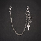 Double chain star double cross pants chain