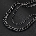 Cowhide Eagle Melon Thick Double-Layer Pants Chain